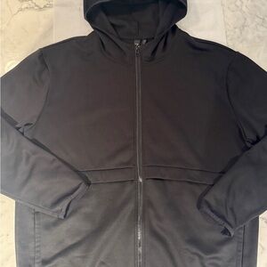 Z by Zella Men’s Full-Zip Hoodie Jacket Black 2XL | Fleece Lined Athletic Lounge